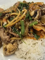 Beef with Garlic Chilli and Basil